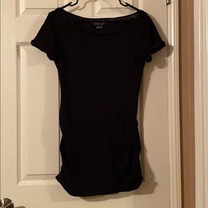 RACHEL Rachel Roy Tops - Rachel Roy Black Side Ruched T-Shirt RACHEL Rachel Roy Tops - Rachel Roy Black Side Ruched T-Shirt